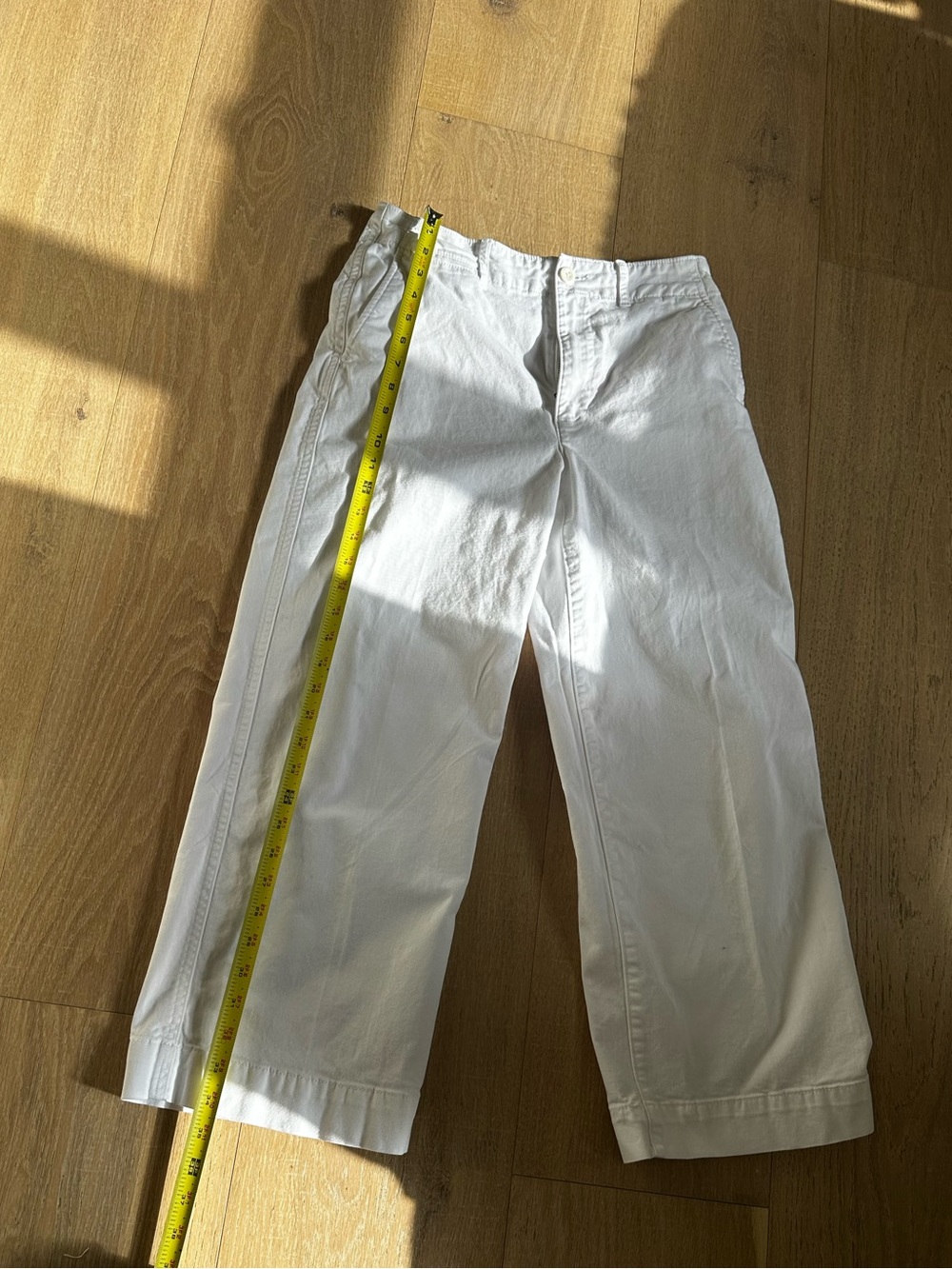 Polo by Ralph Lauren White Twill Wide-Leg Cropped Pant | size 2